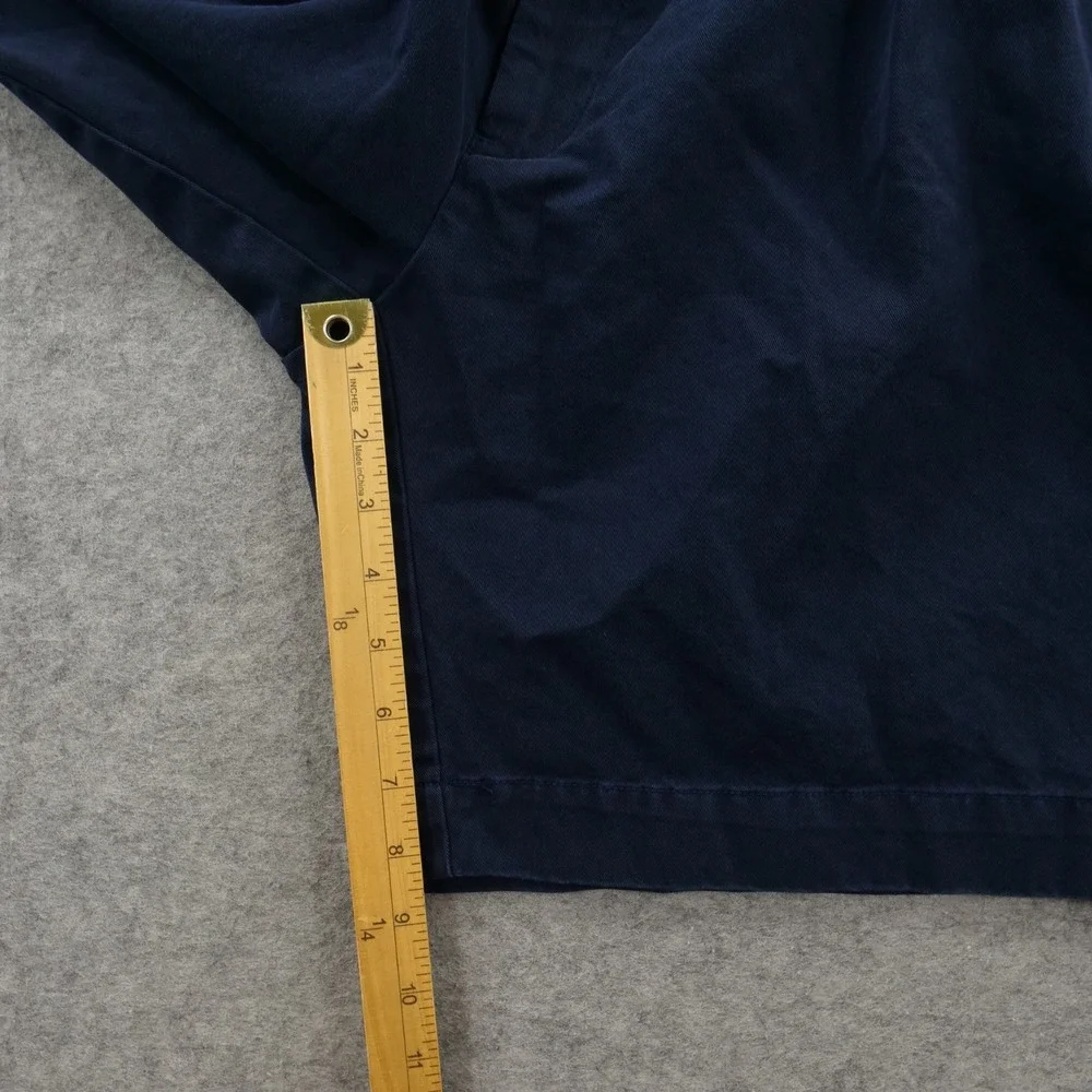 Polo Ralph Lauren Shorts Mens 42  Blue Classic Pleated Chino Cotton Casual Prep